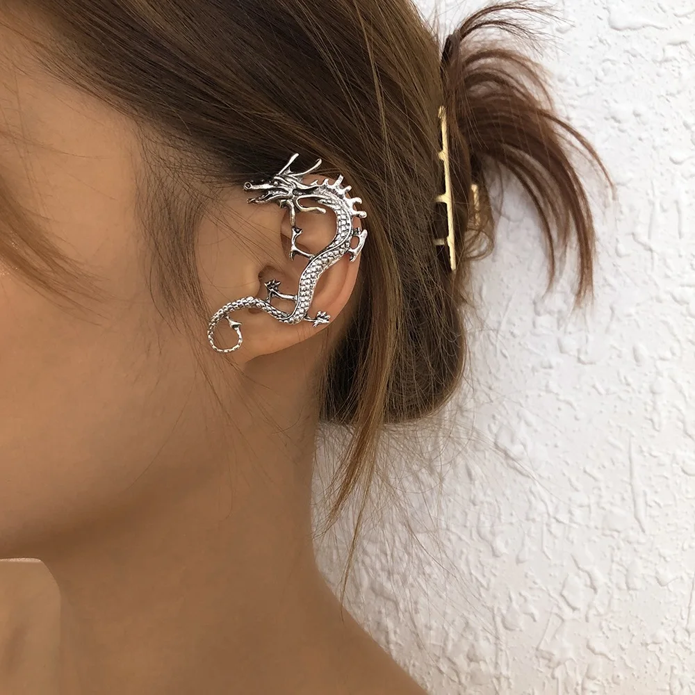 

Vintage Dragon Ear Clip Punk Jewelry Accessories Earrings Men and Women Clip Earrings Boucle Oreille Femme 2022 Party