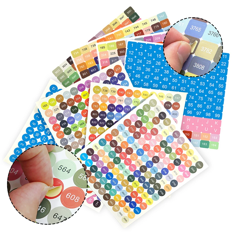 

Diamond Painting Color Number Stickers 447 DMC Labels Storage Box 5D DIY Cross Stitch Embroidery Accessories Mosaic Bottle Tools