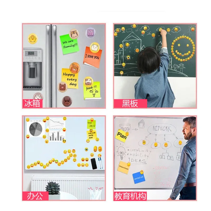 100 шт. 44 мм новые материалы Магнитные Булавки для кнопок холодильника Пустые