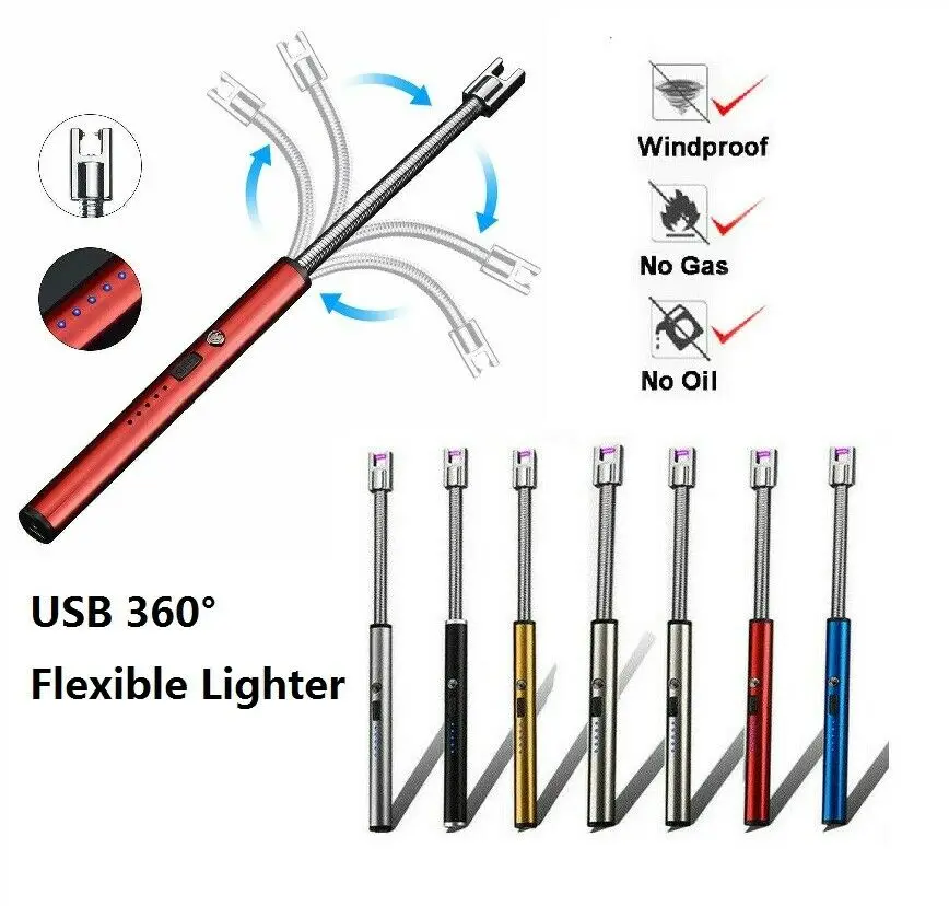 

CANDLE LIGHTER BBQ KITCHEN FLEXIBLE LONG ELECTRIC/ARC Rechargeable USB