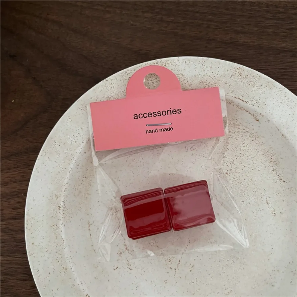 Элегантные красные заколки для волос мини аксессуары заколка темпераментный