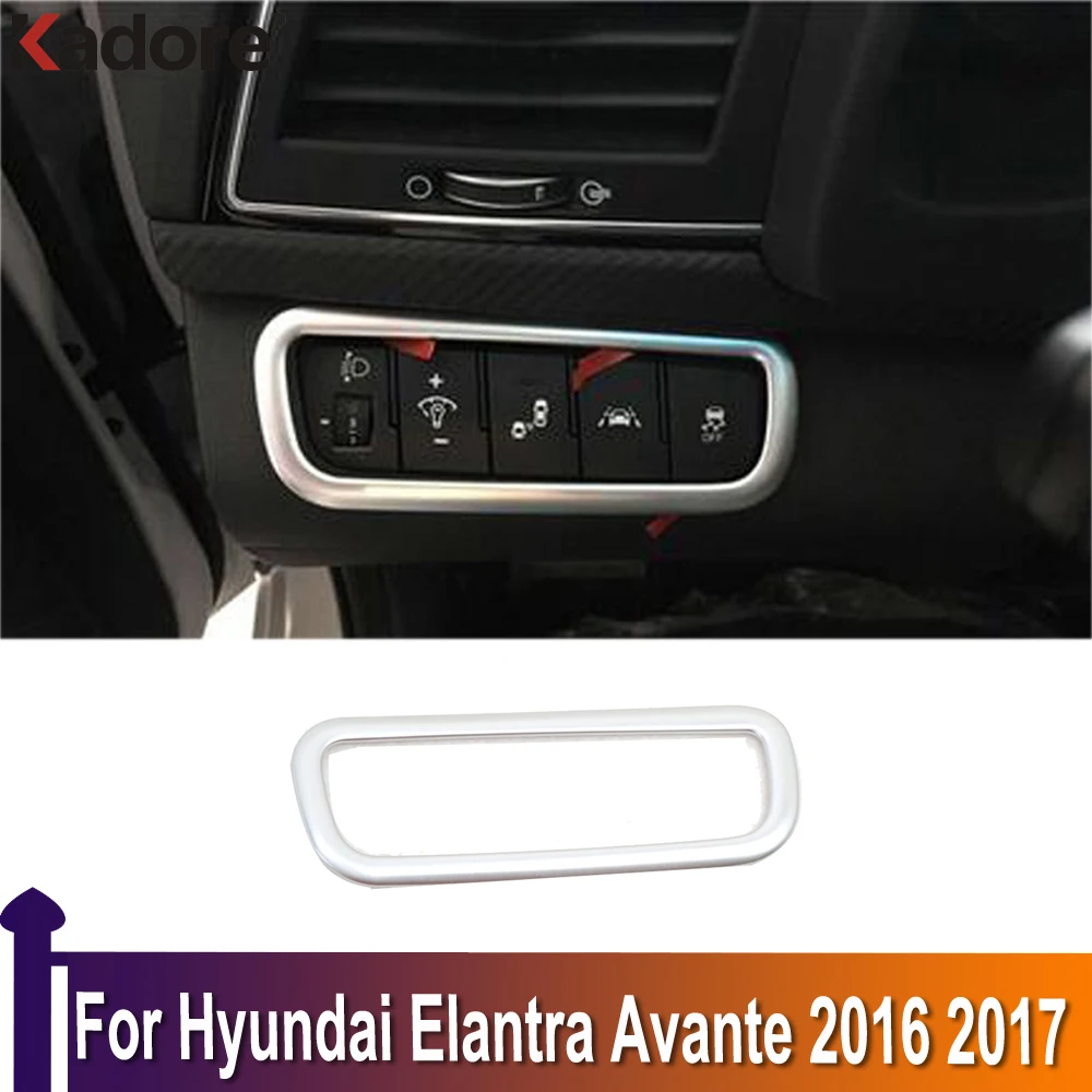 

Для Hyundai Elantra Avante 2016 2017 переключатель передней фары декоративная крышка отделка Аксессуары для украшения интерьера автомобиля