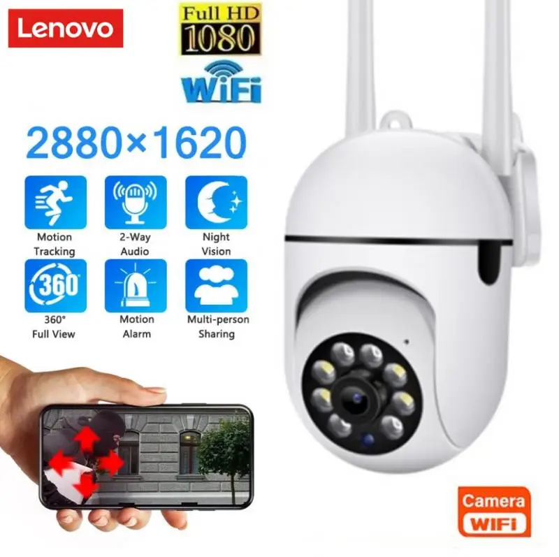 

Lenovo 2,4G WiFi камеры видеонаблюдения 2MP IP камера HD 1080P полноцветное ночное видение Безопасность Защита движения CCTV наружная камера