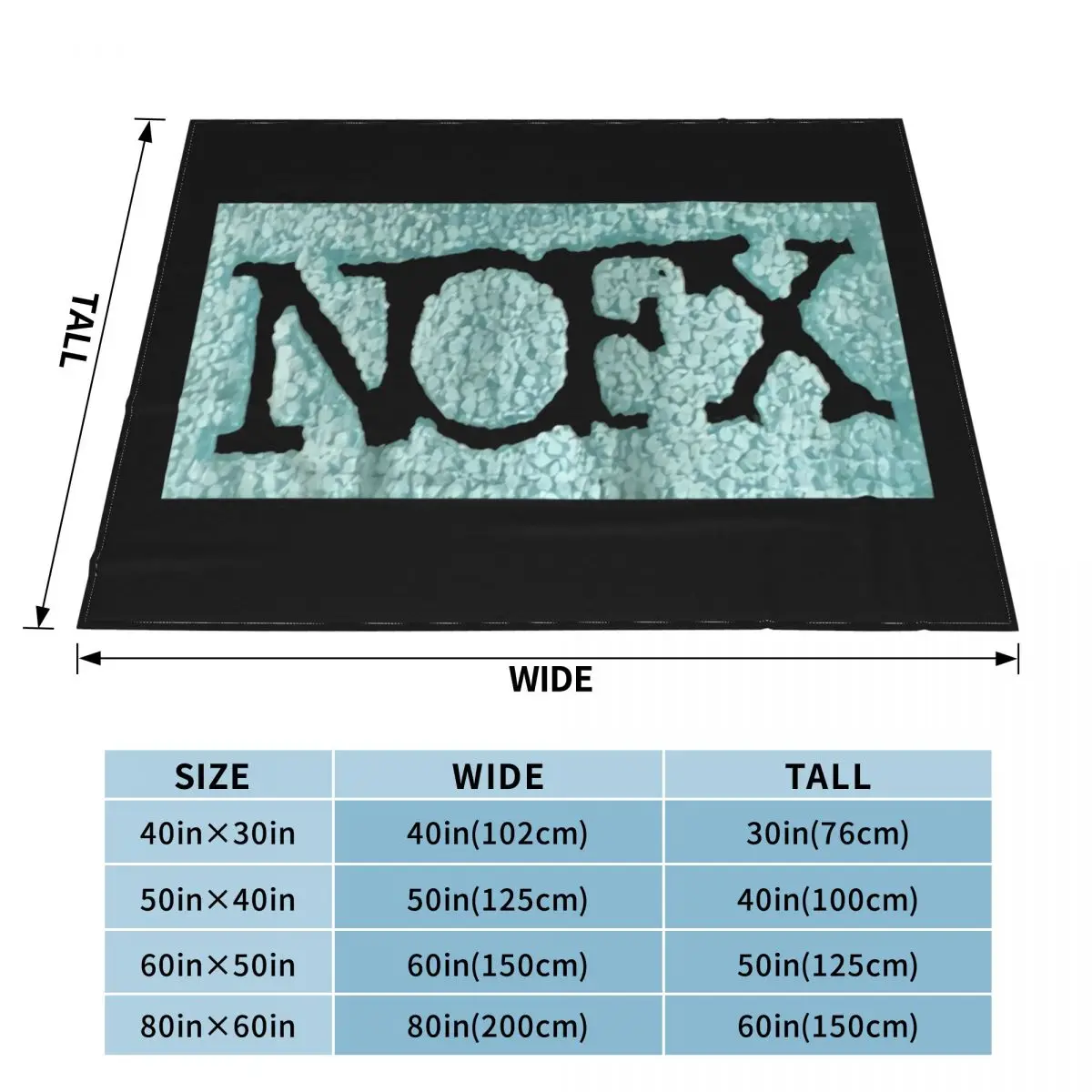 Nofx Old School Warped Tour 2002 панк-группа мужское Xsmall Las Vegas Banda подарочное одеяло