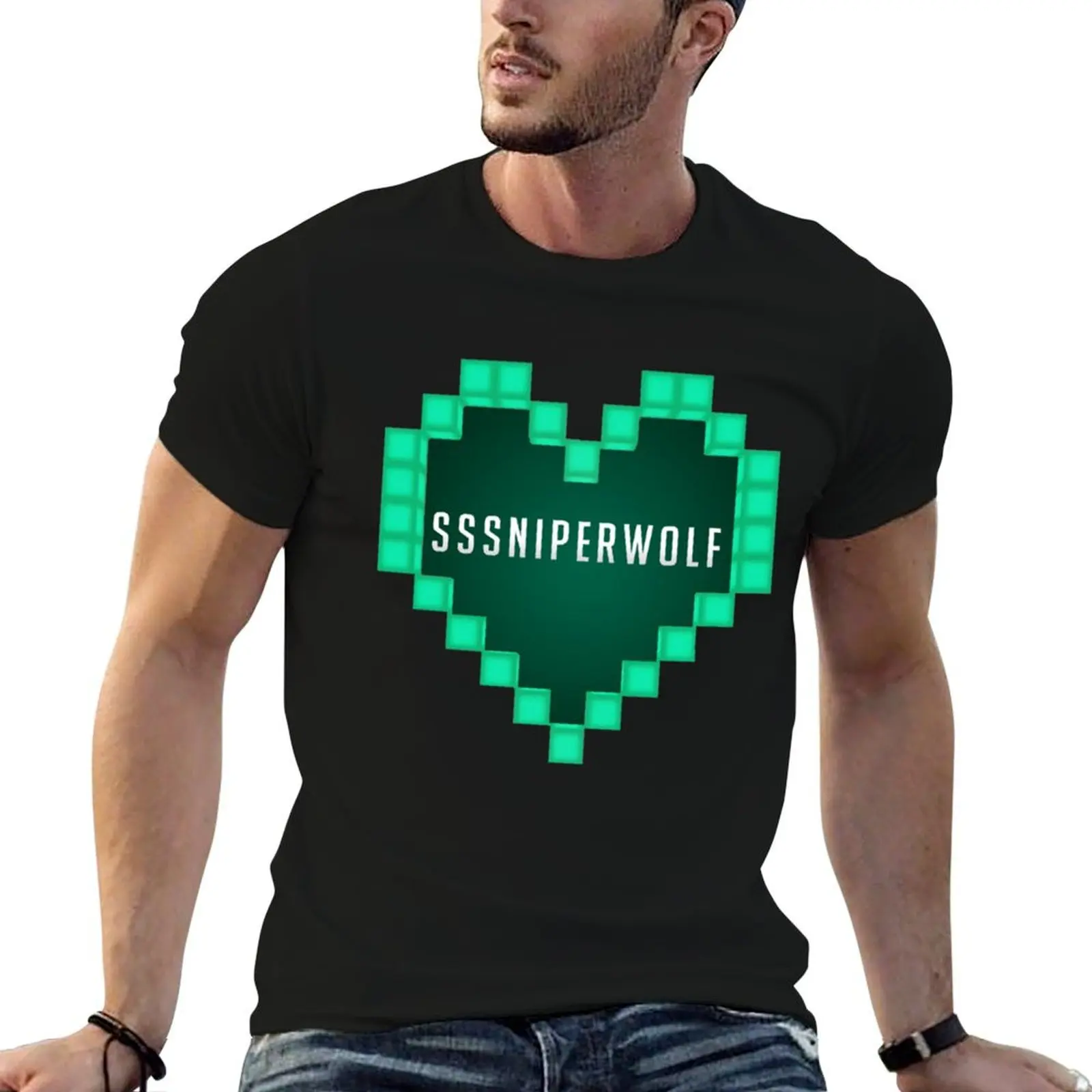 Фото Футболка sssniperwolf Just T-Shirt, аниме-футболки, забавные футболки оверсайз, хлопковая футболка, 100% хлопок №1