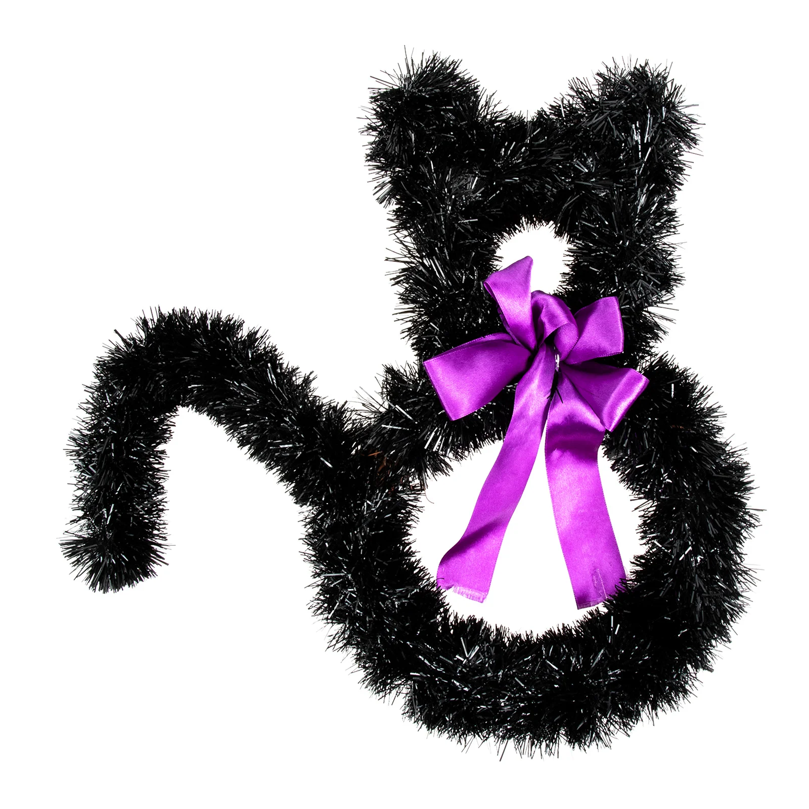 

Wreath Door Cat Hanging Black Decor Garland Front Horror Movie Decorations Rattan Wreaths Sign Ornament Wall Tinsel