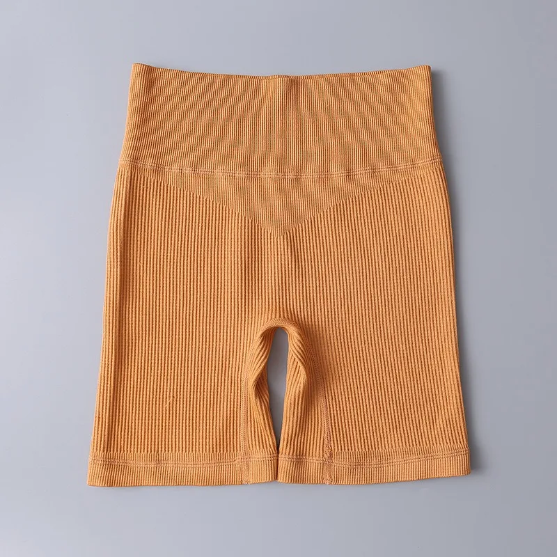 High Waist Sportswear Yoga Shorts for Women Clothing Ribbed Seamless Gym Shorts Workout Running Female Leggings Sports Pants