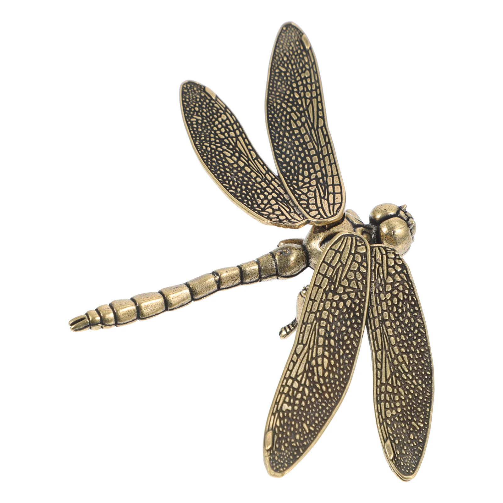 

Brass Dragonfly Ornament Adornment Mini Figurine For Household Stand Decoration Manual