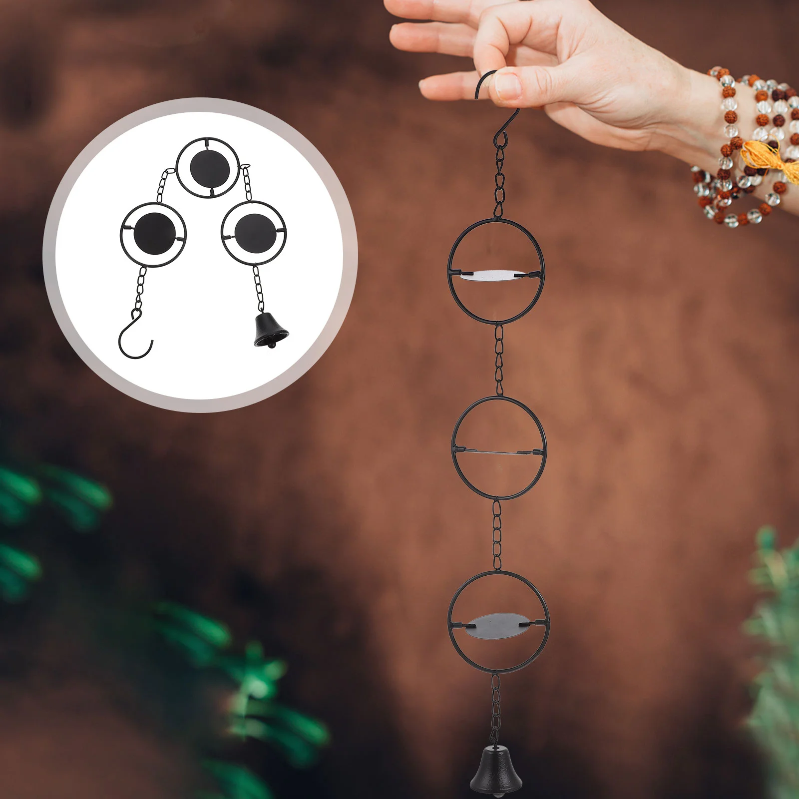 

Garden Wind Chime Garden Iron Bell Pendant Overturn Wind Chime Iron Art Windchime