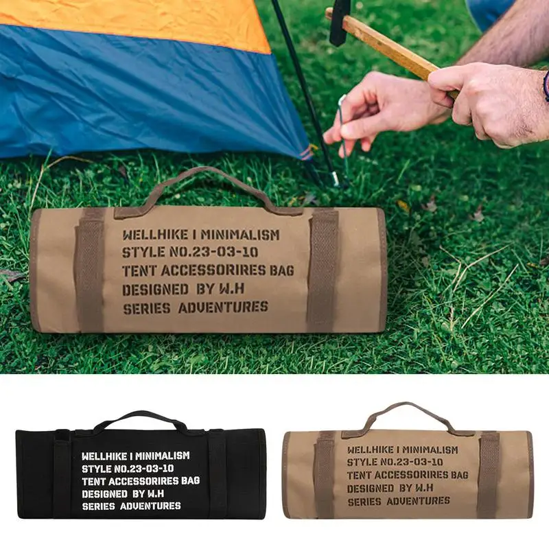 

Tent Peg Bag Heavy Duty Pouch For Tent Stakes Portable Carry Case Hammer Nail Pouch Organizer For Hiking Tent Camping