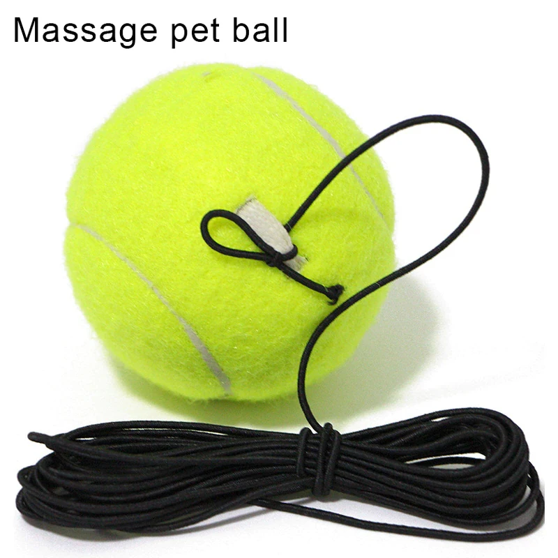

High elastic and durable training Single string tennis Elastic rope rebound game Massage pet ball