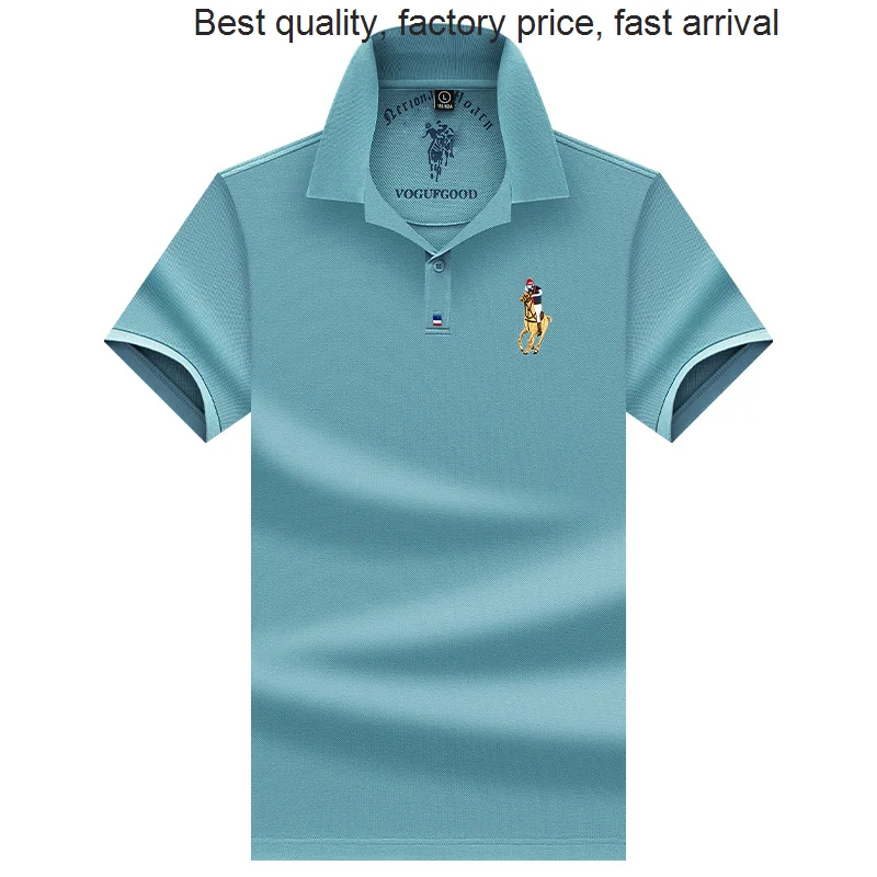 

Высококачественная Роскошная брендовая деловая хлопковая дышащая Однотонная рубашка-поло с коротким рукавом Повседневная мужская футбол...