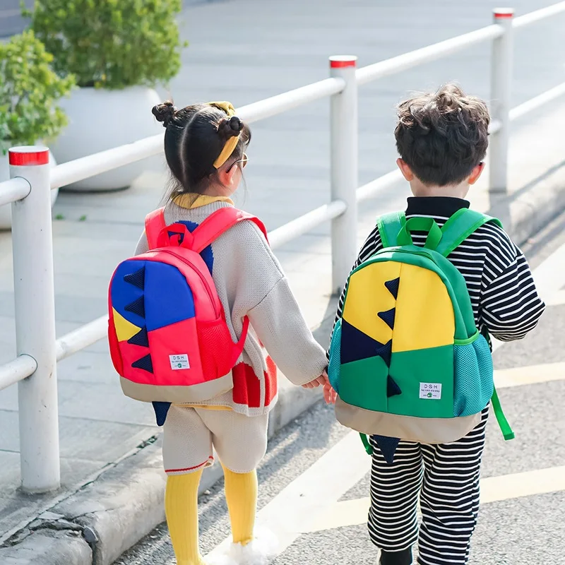 

Kids Bags Pretty Practical New Pattern School Supplies Color Block Soft Handle Interior Compartment Backpacks Softback
