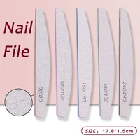 1 pcs hot selling nail file polishing professional manicure double sided half moon grinding sand strip manicure tool
