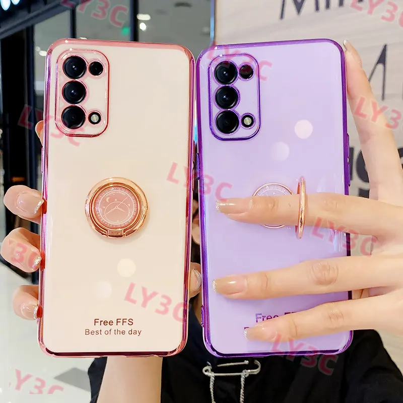 Кольцевой держатель для OPPO Reno 5 LITE 5Z Чехол 2 Z 2z 2F 4 4G PRO Гальванизированный