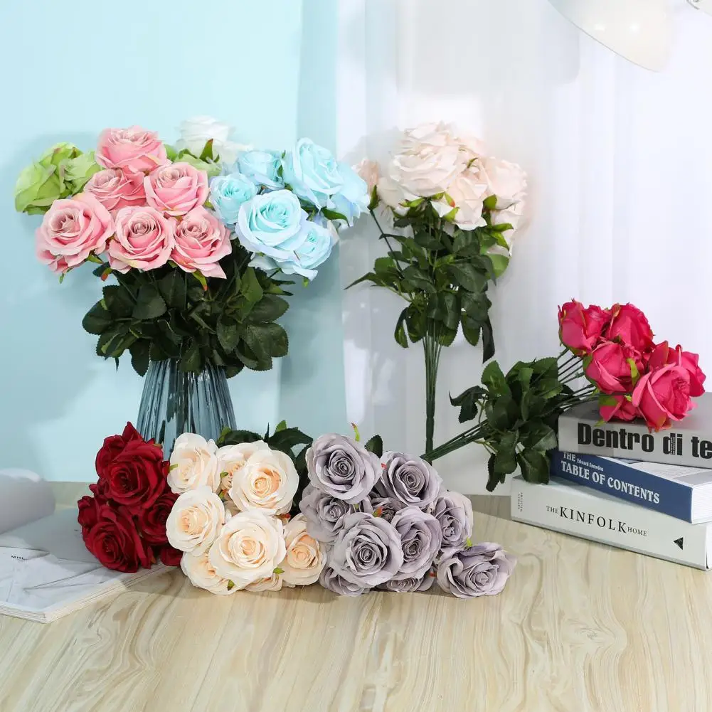

Good Simulation Flower Vivid Faux Silk Flower 10 Heads Centerpiece Decor Artificial Flower False Flower Fake Flower
