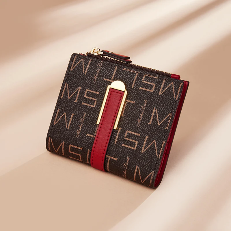 MashaLanti Women's Wallets Vintage Leather Short Female Purse Card Holder Lady Small Money Purses 2022