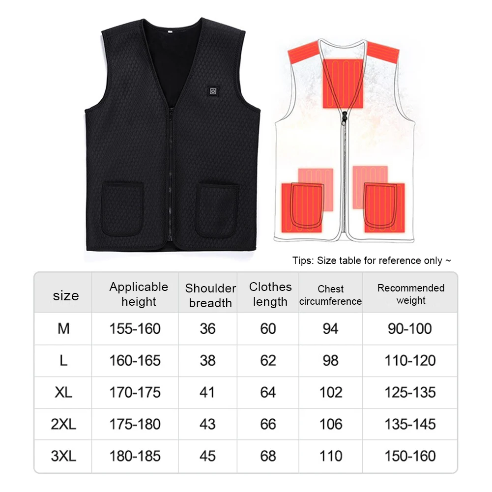 7-зонный жилет с подогревом электрическим терможилет моющийся для кемпинга