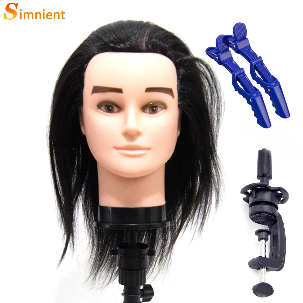 Simnient 12 Zoll Männlichen Mannequin Kopf Frisuren Dummy Puppen 100% Synthetische Faser Haar Für Friseur Köpfe Friseur Mannequin Perücke