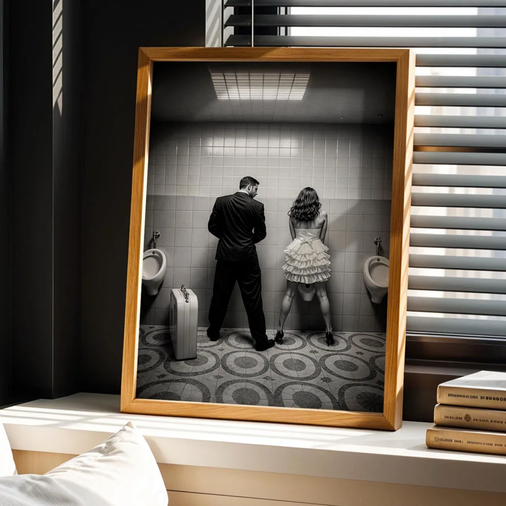 

Принт на холсте "Картина с фигурами людей"