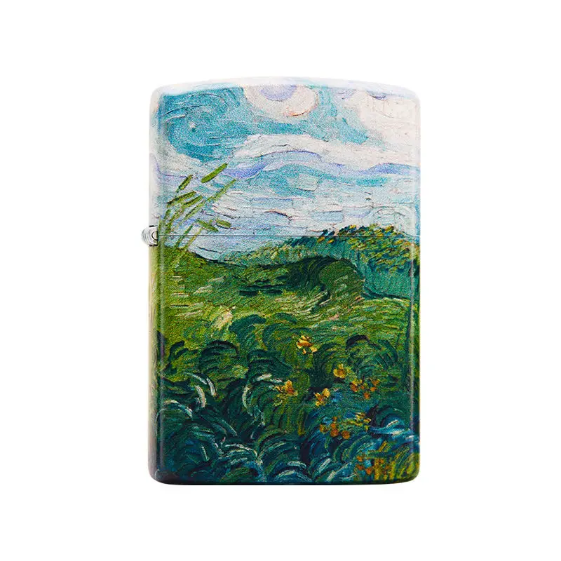 

Zorro Kerosene Lighter 3D Painted Green Wheat Field Windproof Lighter for Friend Gift Free Shipping