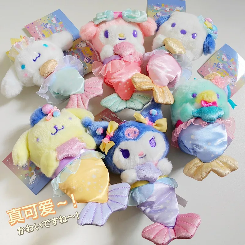 12 см Sanrio Русалка Милая Kuromi Cinnamoroll My Melody полакко Подушка плюшевая игрушка Плюшевая