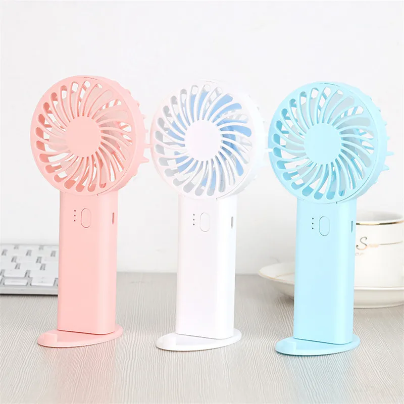 

New Mini Portable 2400 Ma Fan Handheld USB Charging Powerful 10 Hours Working Time Fan Electric 3 Speed Adjustment Fan Outdoor
