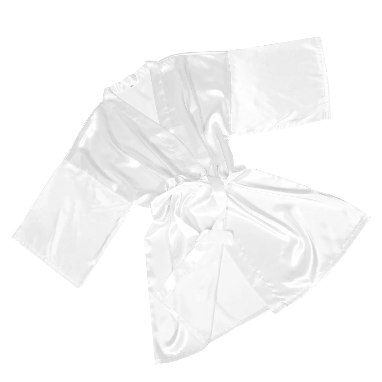 Cardigan Women Trendy Silk Robe Short Bridal Glossy 142x94cm Wedding Bride White Robes