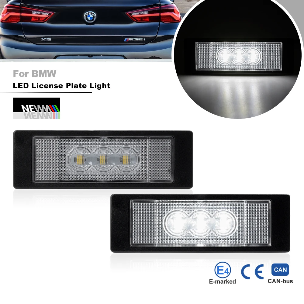 

2x светодиодные лампы номерного знака Canbus для BMW F39 X2 F97 X3 M G02 X4 F98 X4 M E85 E86 E89 Z4 i3 задние лампы парковки