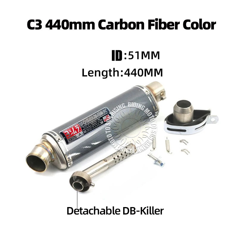 

38/51 мм универсальный yoshimura мотоциклетный глушитель Escape с DB-Killer для Yamaha Kawasaki Suzuki Honda ETC модифицированный