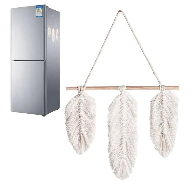 

Macrame Wall Decor Bohemian Room Decor With Tassels Board Pictures Hanging Braided Leaves Wall Art Gifts For Girl Women Sister