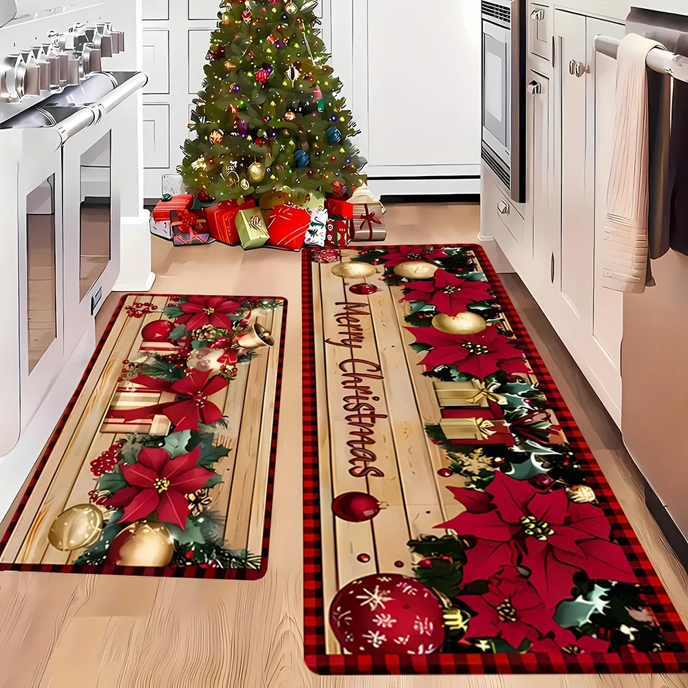 

Рождественские кухонные ковры из полиэстера