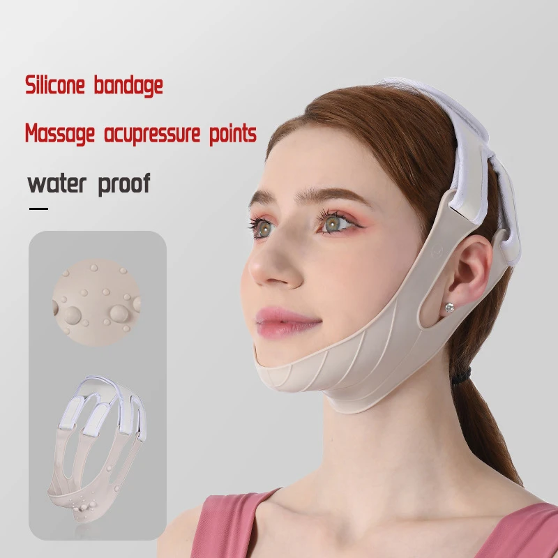 

Face V Shaper Silica gel Facial Bandage Relaxation Lift Up Belt Shape Lift Reduce Double Chin Face Thining Band Massage Slimmer