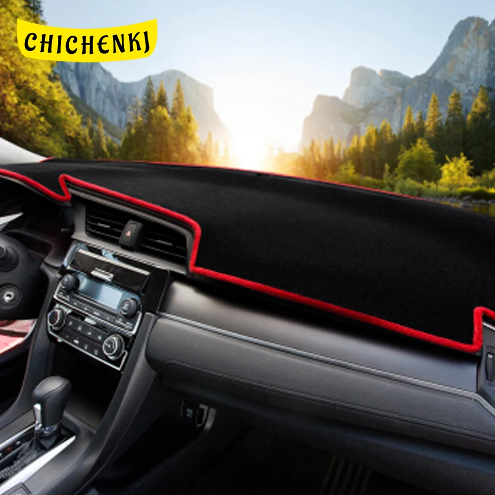 

For Honda Civic G10 2016-2021 Car Dashboard Cover Avoid Light Pad Instrument Platform Dash Board Cover Mat Carpet Accessories