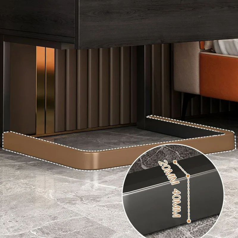 Прямоугольная Минималистичная Современная тумбочка роскошный металлический