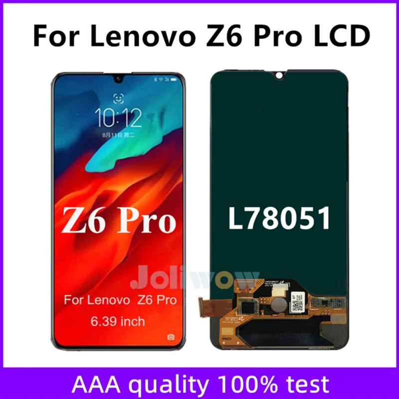 ЖК-дисплей AMOLED 6,39 дюйма для Lenovo Z6 Pro, сменный сенсорный экран с дигитайзером в сборе для Lenovo Z6 Pro L78051