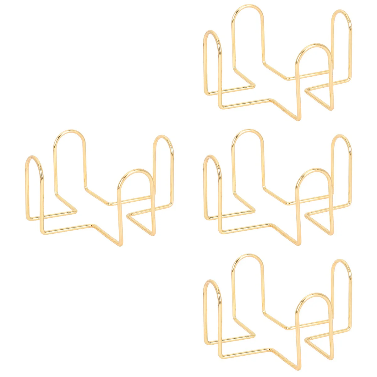 

4x Chic Multipurpose Metal Coaster Coaster Organizer Rack Cup Pads Organizing Shelf for Home Hotel Restaurant