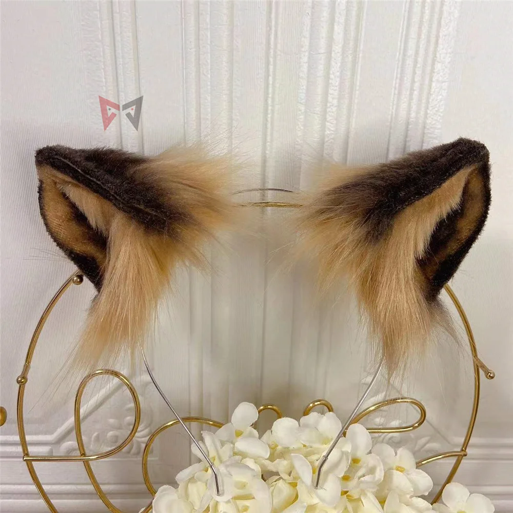 Обруч для волос Leona с львенными ушками ручной работы набор украшений ожерелье