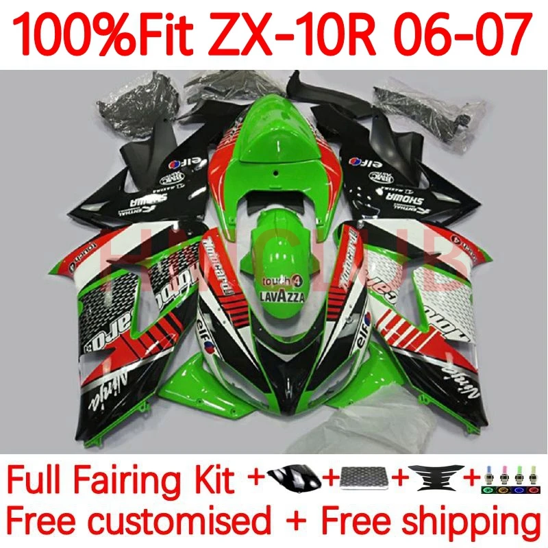 

Injection Kit For KAWASAKI NINJA ZX-10R ZX 10R 1000 CC 10 R 1000CC ZX10R 2006 2007 ZX1000 06 07 OEM Fairing 69No.8 green stock