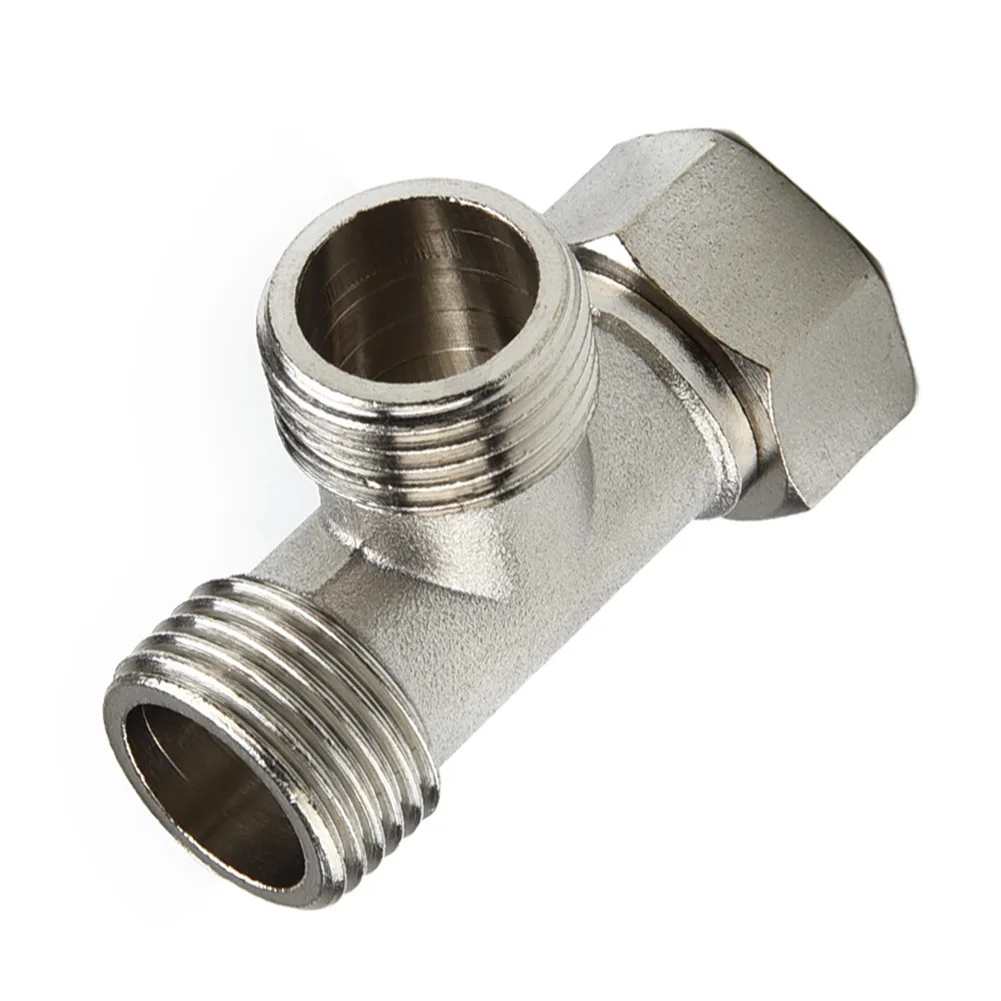 

Toilet Diverter Valve Copper G1/2" T-Valve Bidet Sprayer Shower Fitting Water Heater Live Joint Plating Three-Way Device