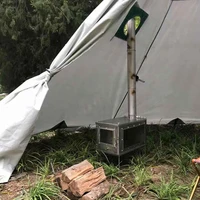 ultralight outdoor folding grill wood stove heating furnace hiking camping mini titanium tent stove