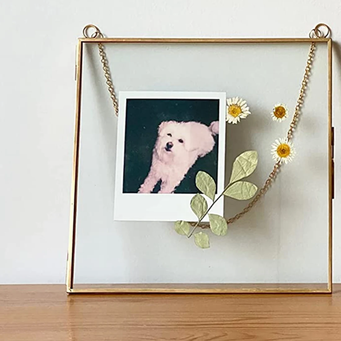 2 шт. стеклянная рамка для прессованных цветов листьев и произведений