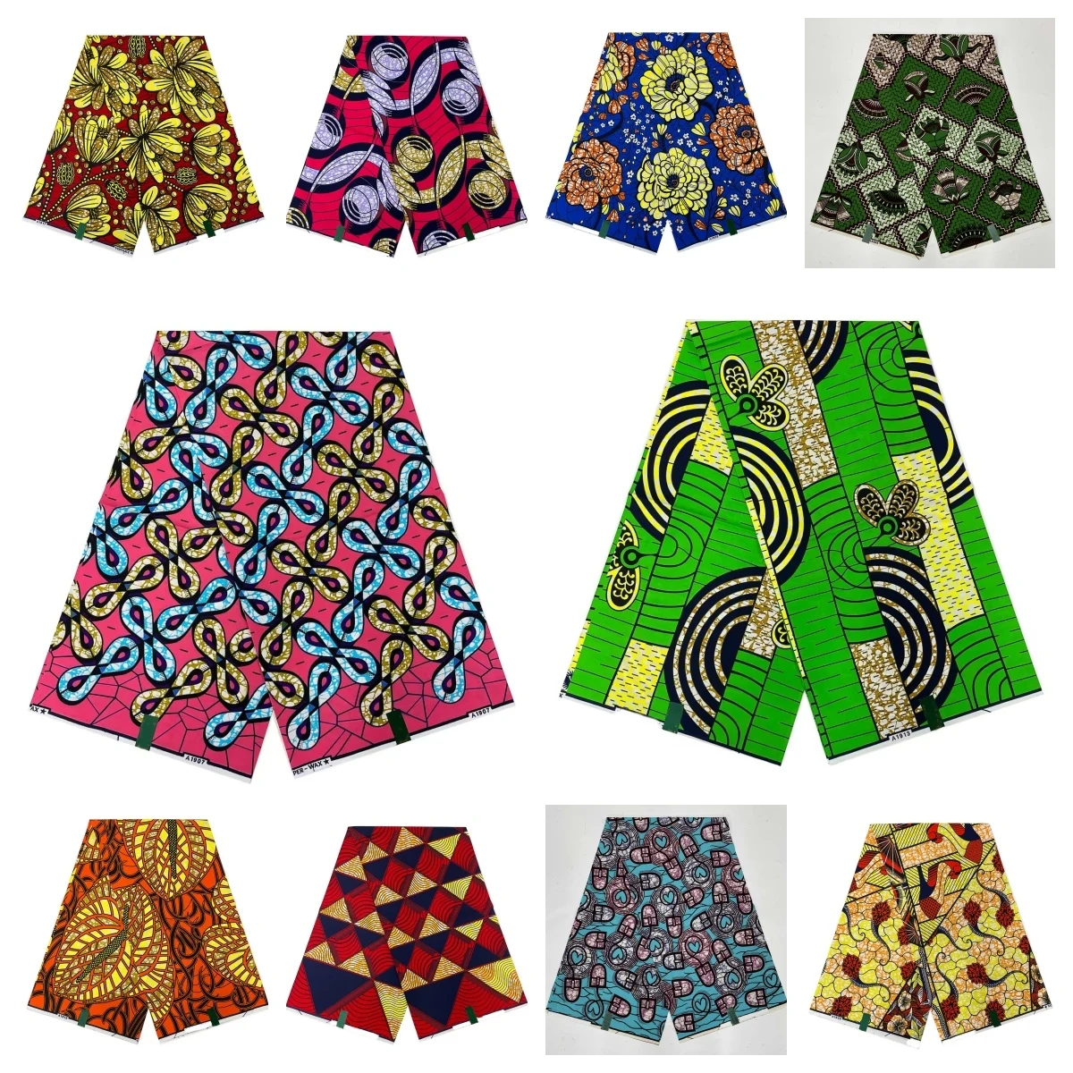 

African 100% Cotton Original Real Wax Ankara Fabric 2023 African Print Fabric For Wedding Dress Tissue African Wax Fabric 6yard