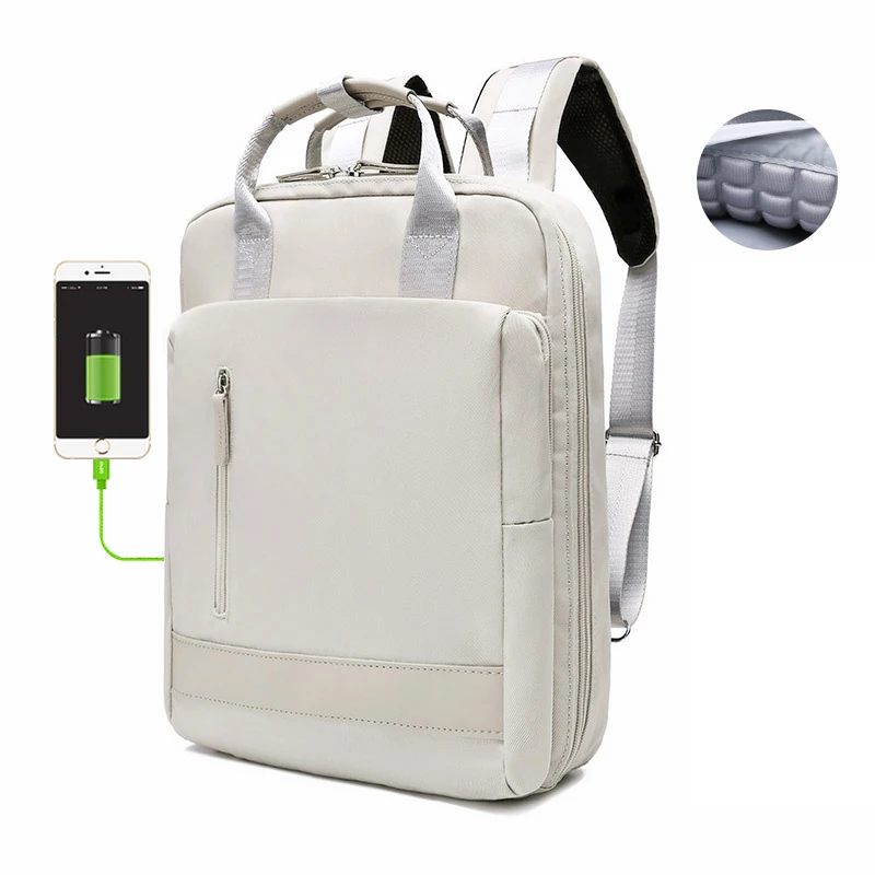 

College Laptop Stylish 14 13.3 Backpack Fashion 15.6 Waterproof Female Inch Backpack Canvas Bag Korean Mochila Oxford Women