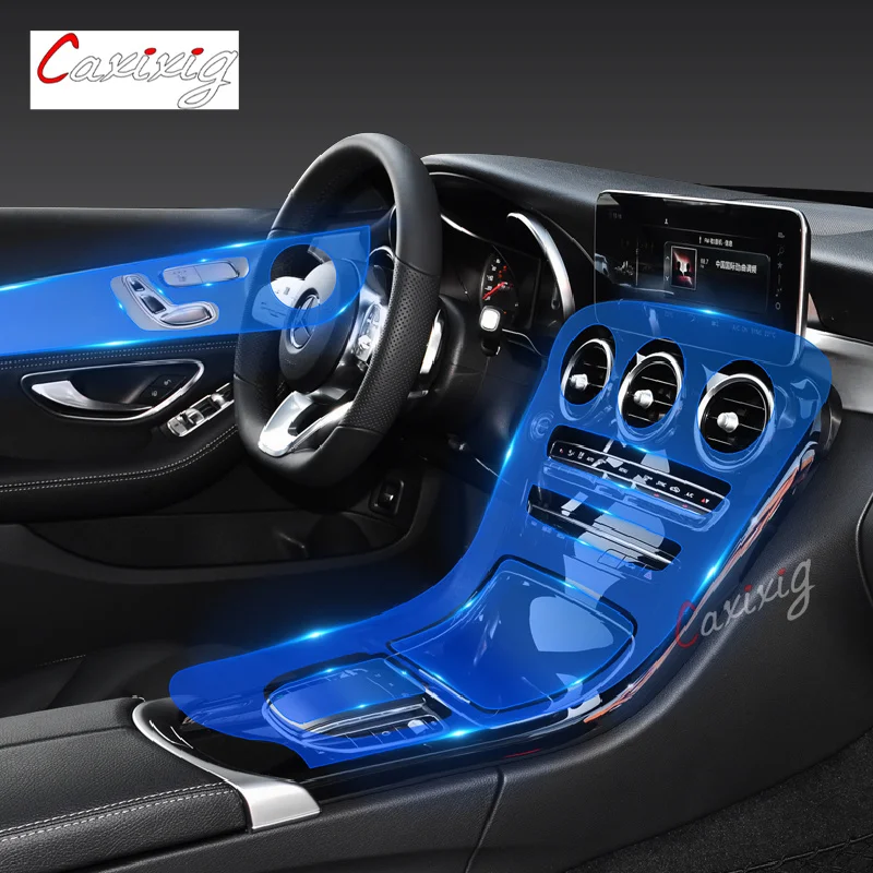 

Прозрачная внутренняя центральная консоль для Mercedes Benz GLC W253 2020-2022, аксессуары для защиты от царапин