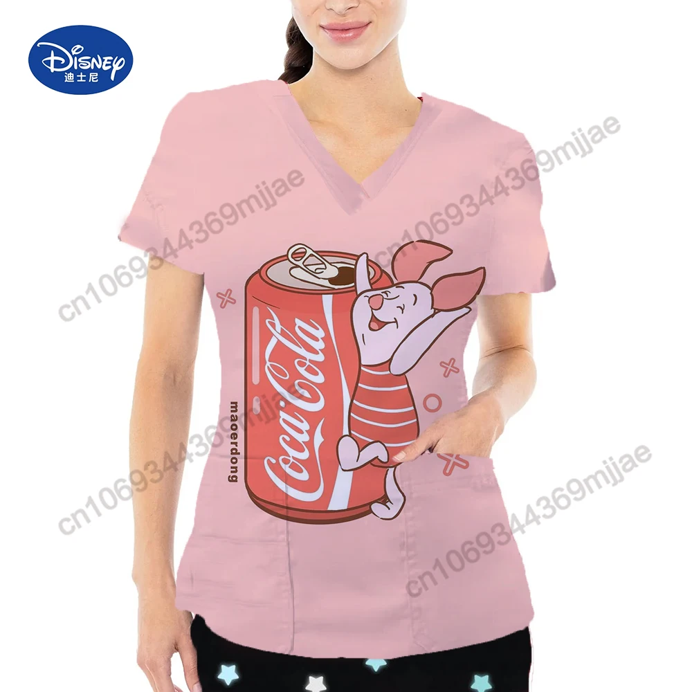 

Disney Pocket V-Neck Comfort Yk2 Graphic T Shirts Womens Tops and Blouses Women Summer 2023 Women's T-shirt Korean Y2k Clothing