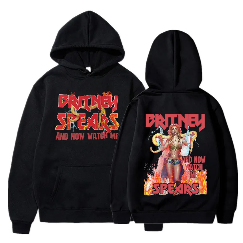 

Britney Spears and Now Watch Me Hoodie Men's Women's Vintage Gothic Clothes Hoodies Harajuku Punk Oversized Hooded Sweatshirts