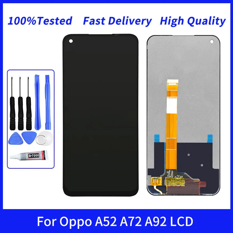 

Для Oppo A52 A72 LCD дисплей кодирующий преобразователь сенсорного экрана в сборе Замена для OPPO A92 LCD