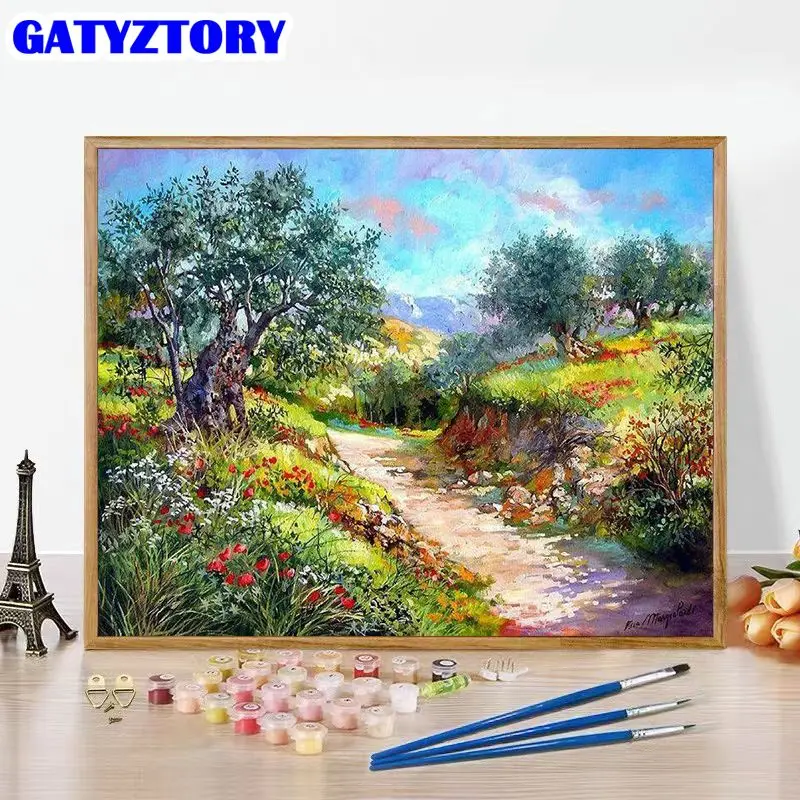 

GATYZTORY Diy Pictures By Number Natural Scenery Kits Home Decor Painting By Numbers 40x50cm Drawing On Canvas Handpainted Art G
