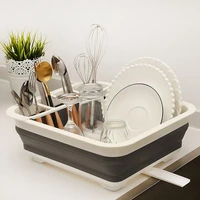 new foldable dish rack tableware rack portable bowl rack tpr bowl sink design camper accessories camping car foldable